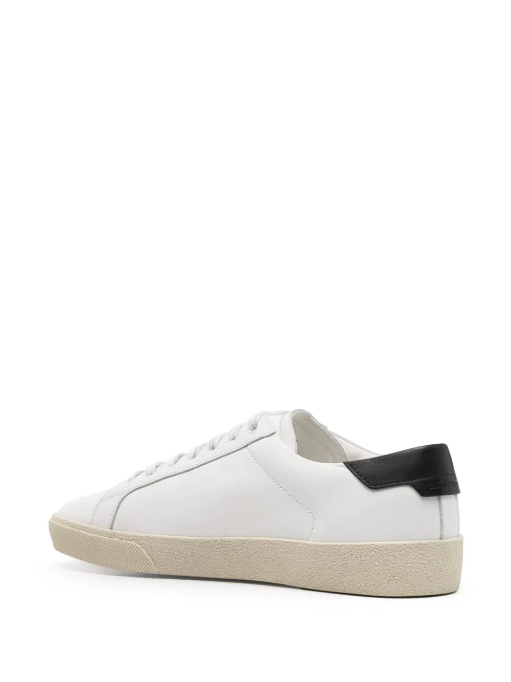 Saint Laurent Court Classic SL/06 bordado em couro branco e preto