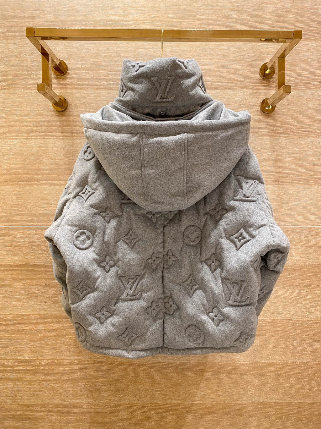 Jaqueta Louis Vuitton Grey Monogram Boyhood Puffer