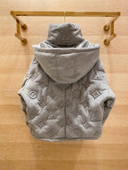 Jaqueta Louis Vuitton Grey Monogram Boyhood Puffer
