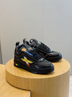 Tênis Louis Vuitton LV Skate Monogram Flowers Black