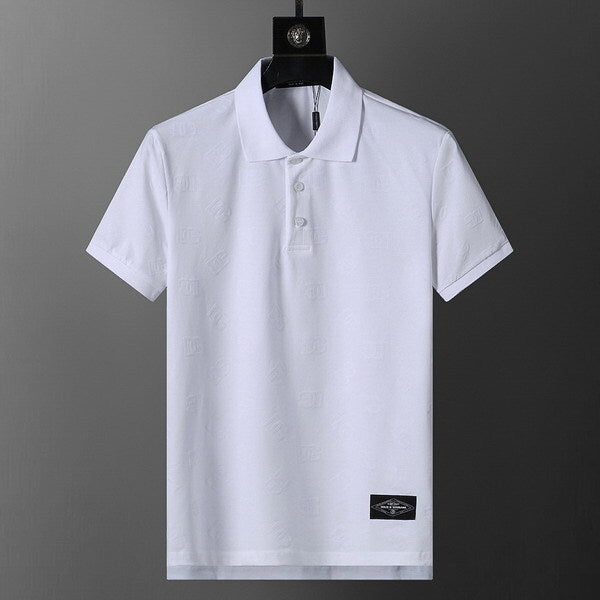 Polo Dolce Gabbana T-Shirt White Logo Lateral