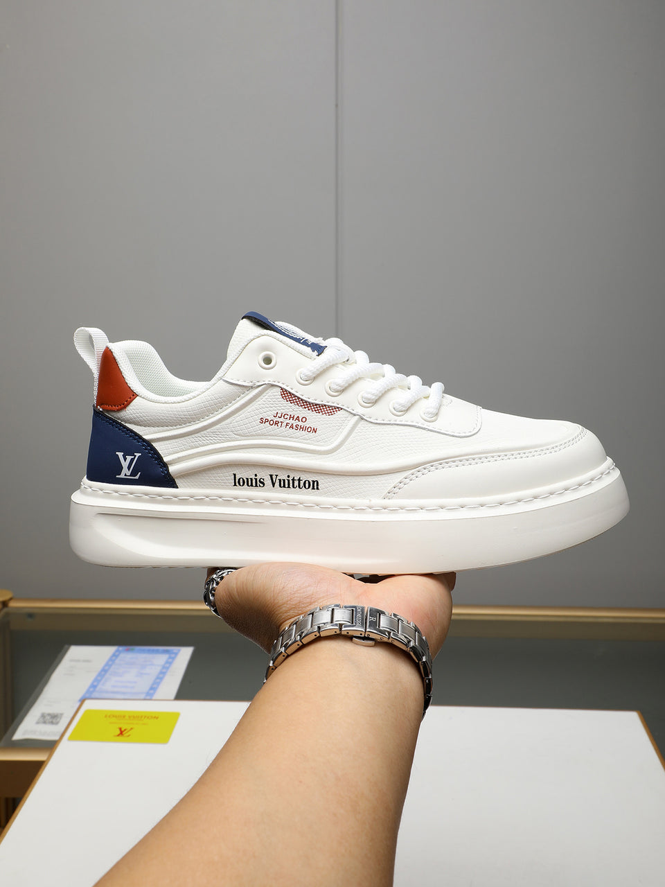 Tenis LV Mirror  Monogram White Blue