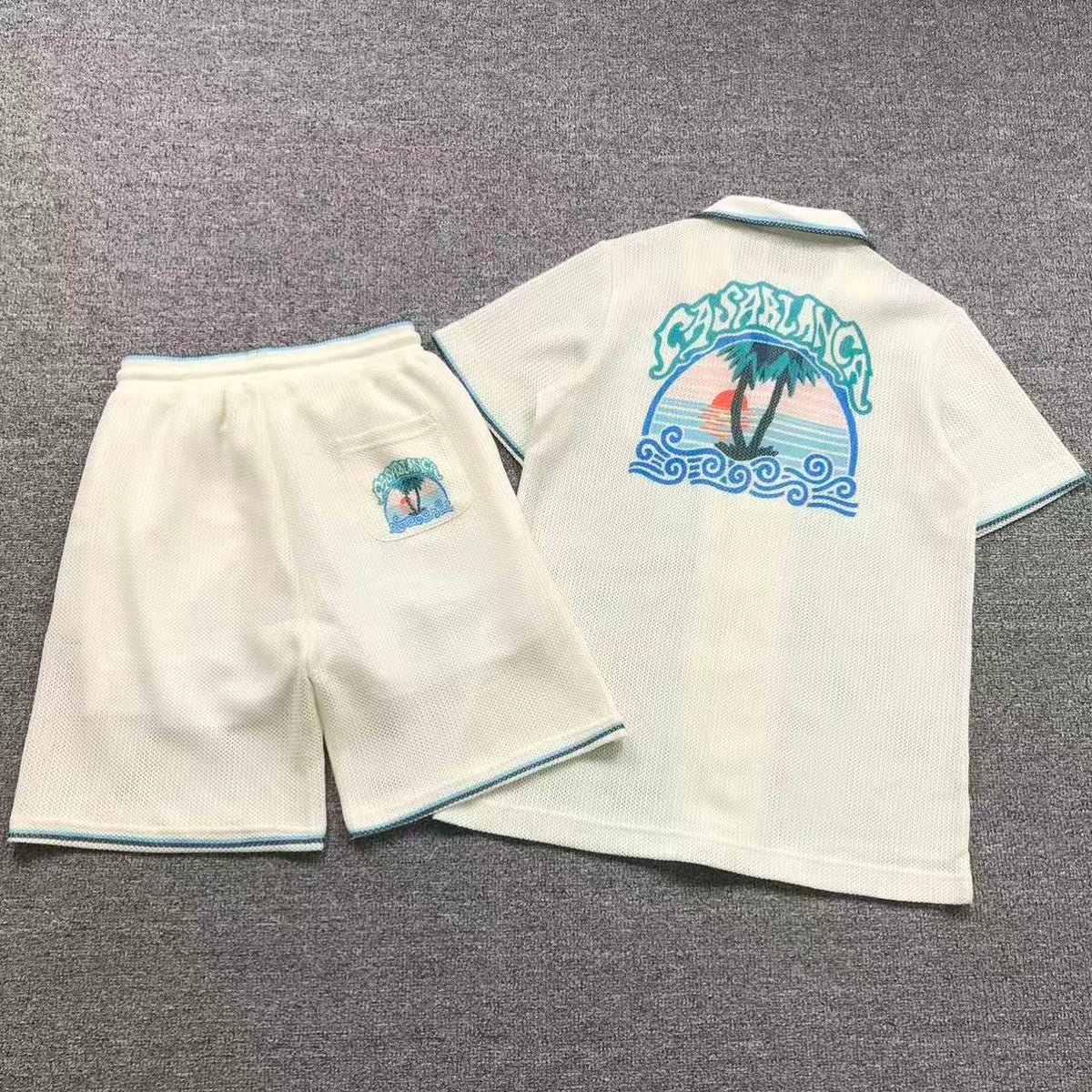 Conjunto CasaBlanca White Palm Tree Emblem