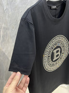 Camiseta Balmain T Shirt Logo Black White