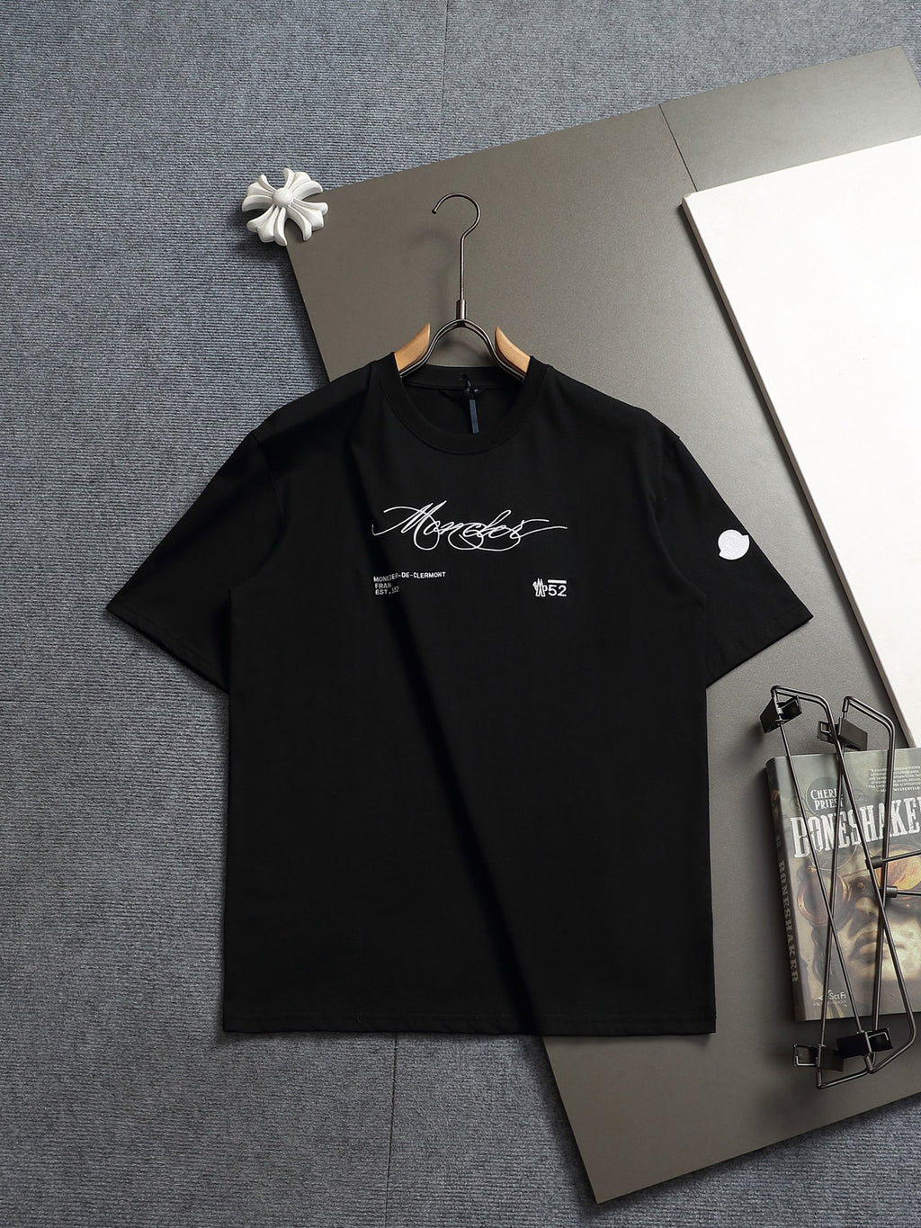 Camiseta Moncler Signature Black White