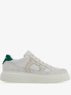 Tênis Ferragamo White Low Cut Gancini Outline Sneakers Salvatore