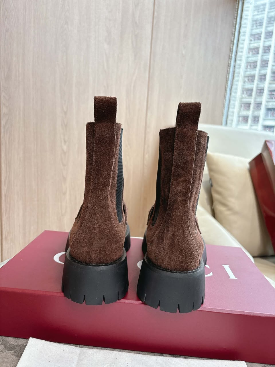 Bota Gucci Horsebit com plataforma
