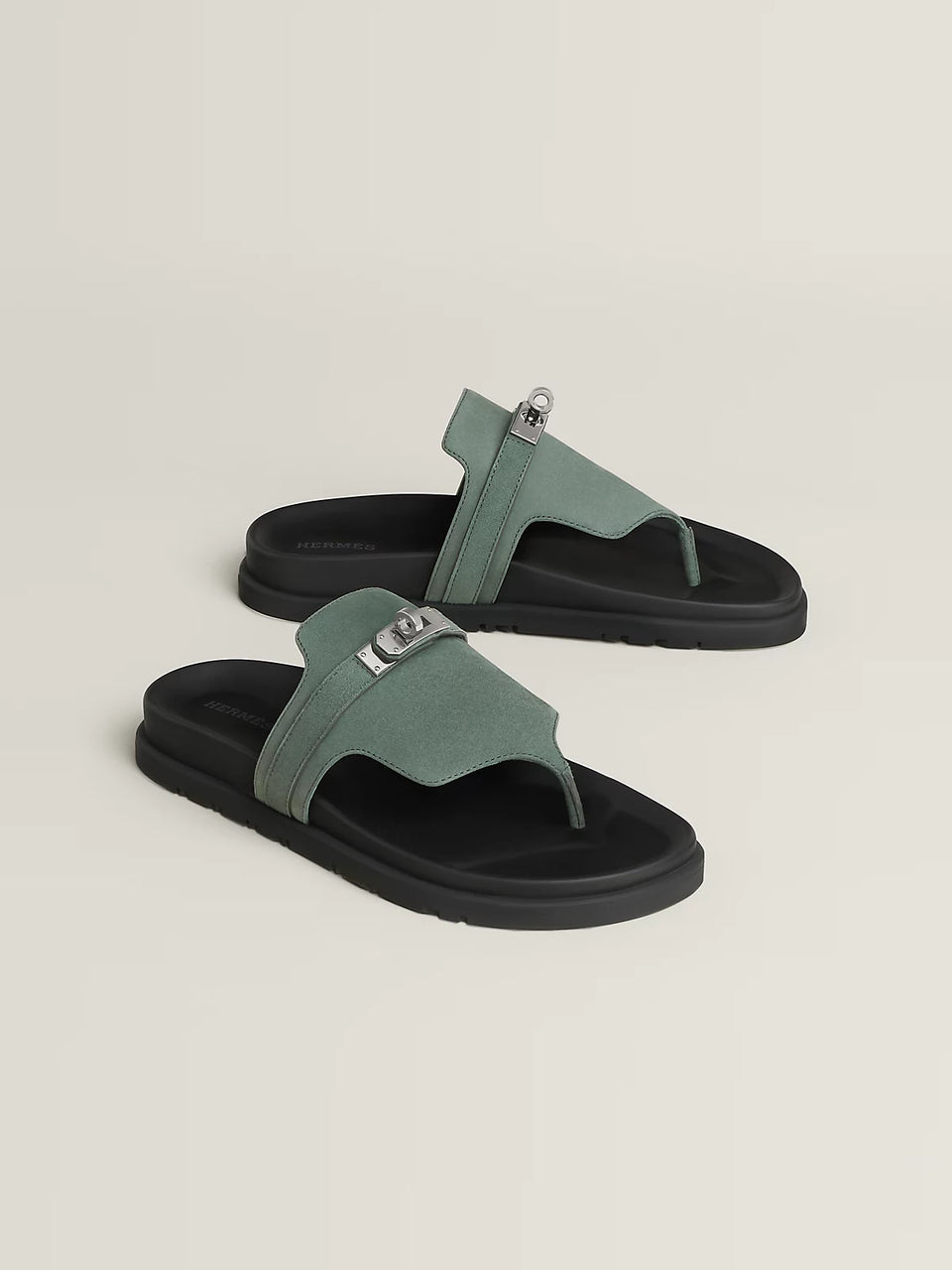 Hermes Sandal Empire Vert Cèdre