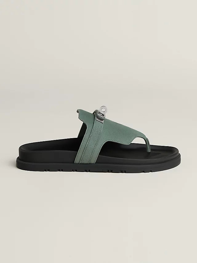 Hermes Sandal Empire Vert Cèdre