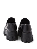 Prada Mocassim Monolith de couro Black