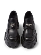 Prada Mocassim Monolith de couro Black