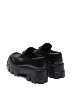 Prada Mocassim Monolith de couro Black