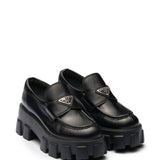 Prada Mocassim Monolith de couro Black