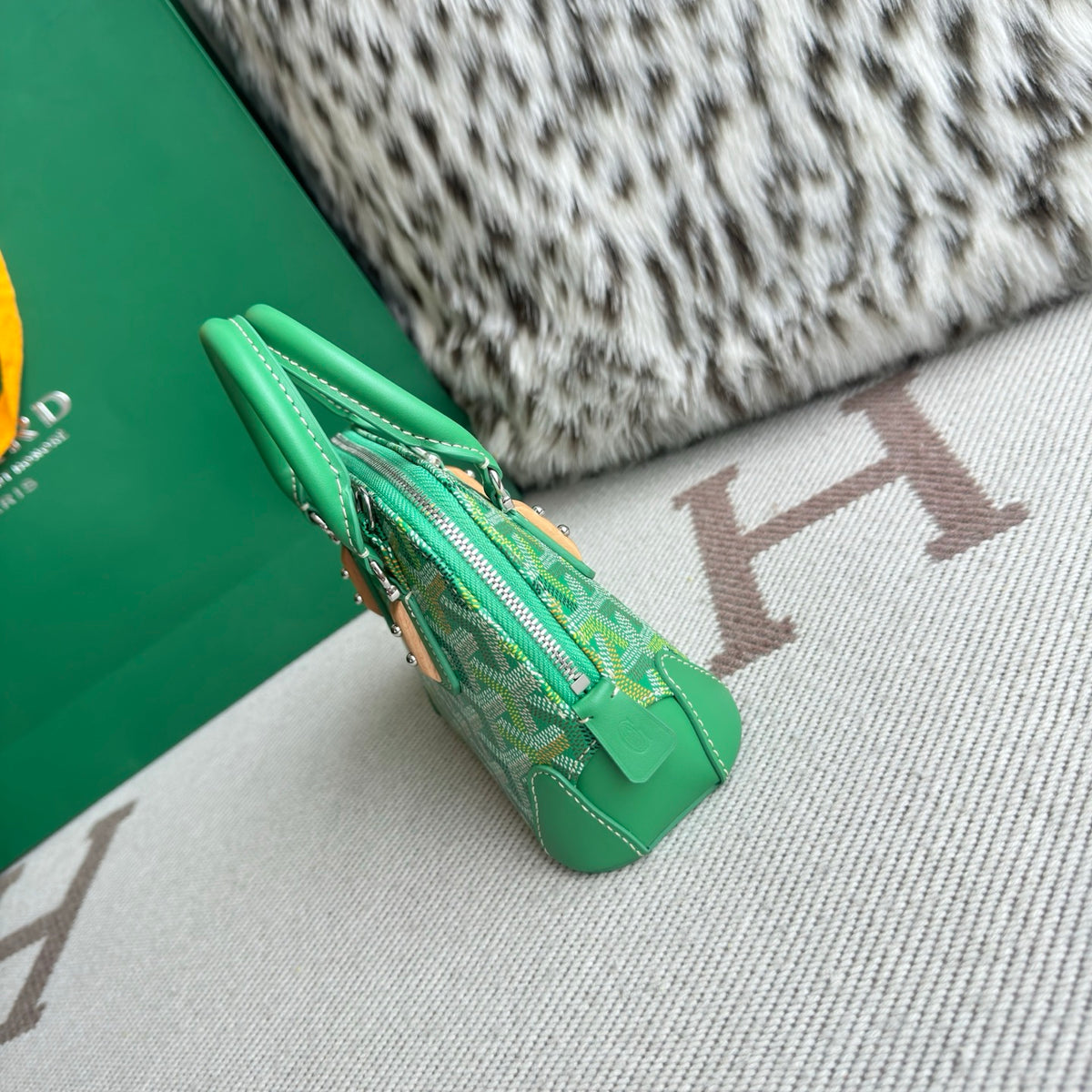 Goyard Goyardine Canvas Vendome Nano Bag Green