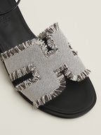 Hermes Sandal Santorini Prunoir / noir