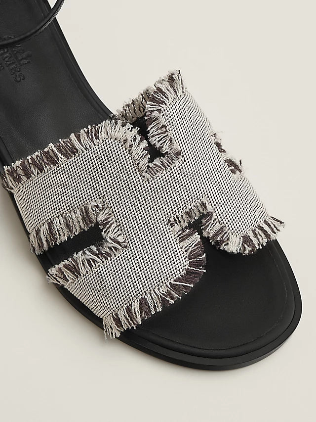 Hermes Sandal Santorini Prunoir / noir