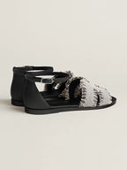 Hermes Sandal Santorini Prunoir / noir
