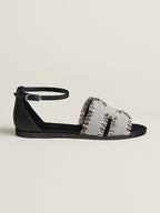 Hermes Sandal Santorini Prunoir / noir