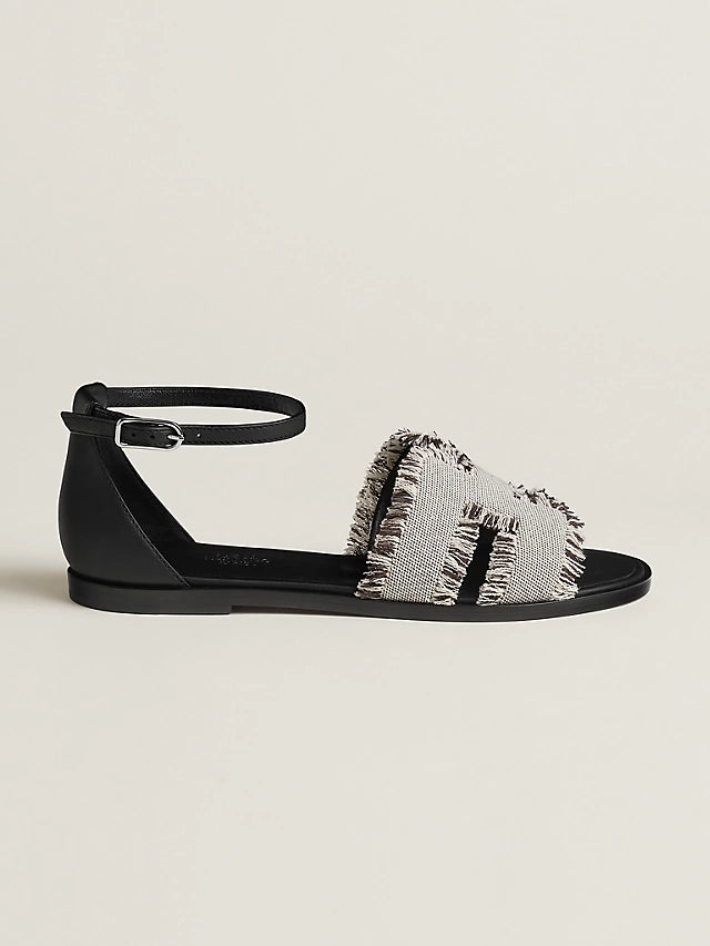 Hermes Sandal Santorini Prunoir / noir