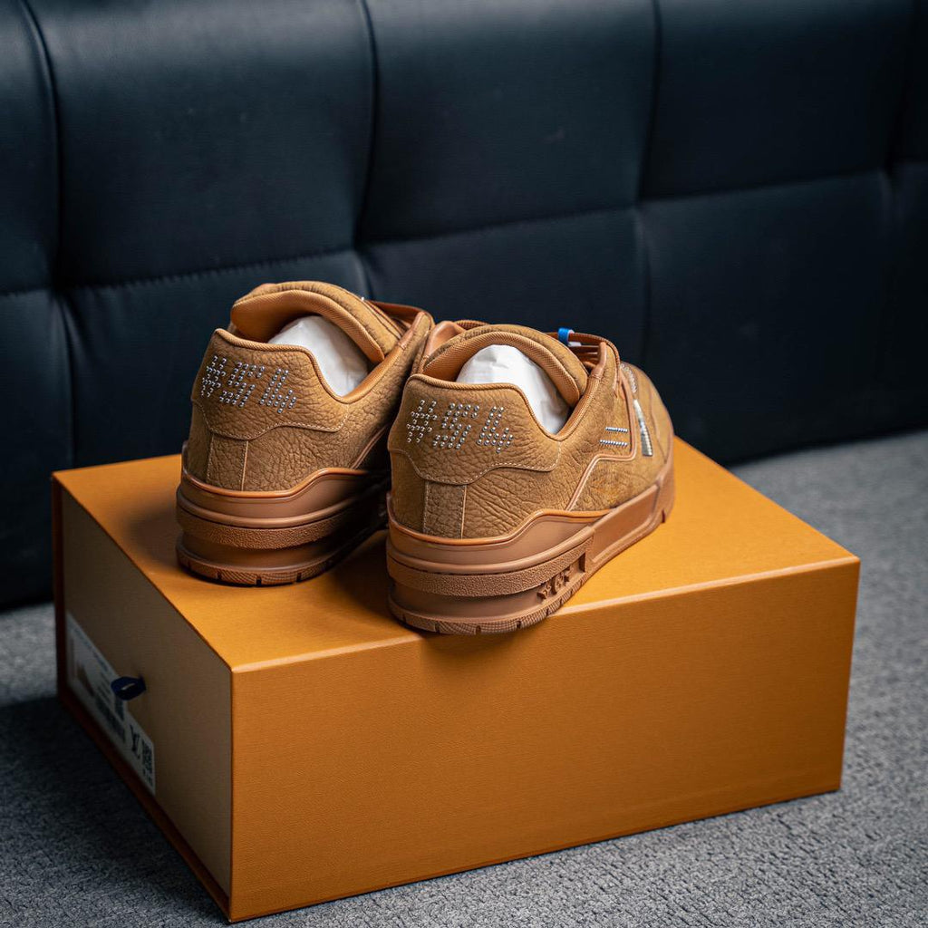 Louis Vuitton LV Trainer Brown Couro de Búfalo (Pronta Entrega) Tamanho 40