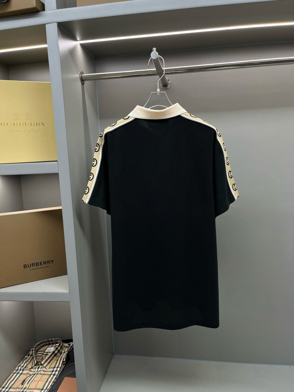 Polo Gucci Monogram Beige Black