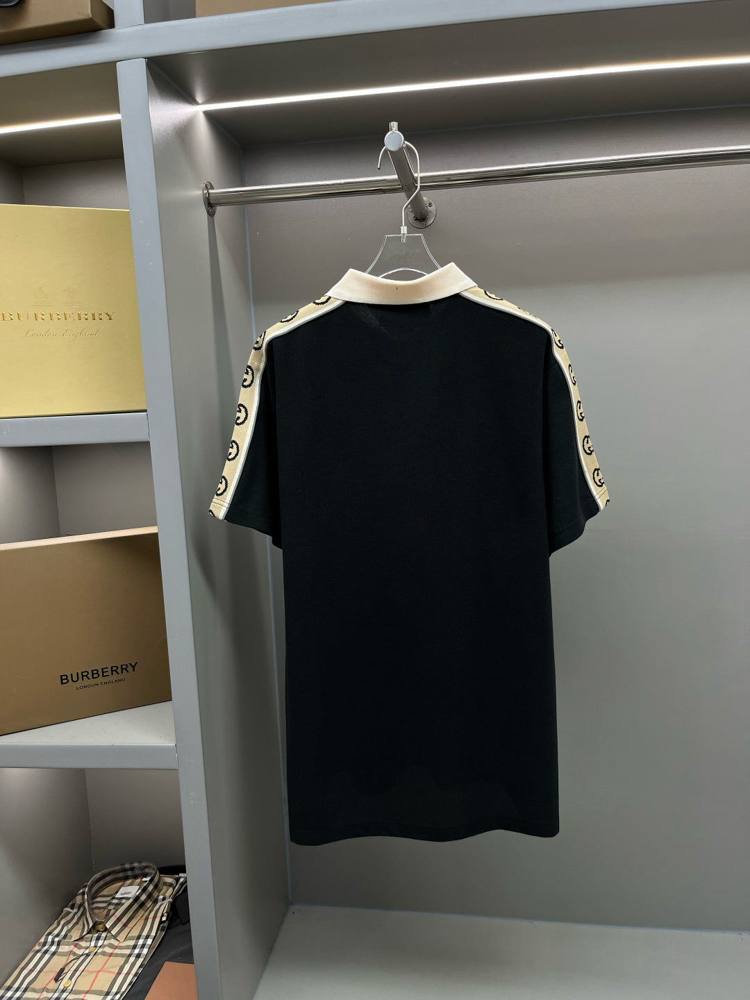 Polo Gucci Monogram Beige Black