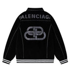 Jaqueta Balenciaga Silver Studs Preta