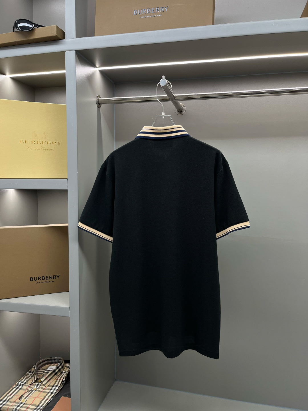 Polo Gucci Black Listra Beige Logo (Pronta Entrega0) Tamanho G e GG