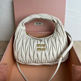 BOLSA Miu Miu Wander Matelasse Nappa Leather Hobo Bag