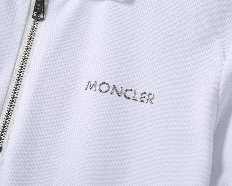 Polo Moncler White Gola alta