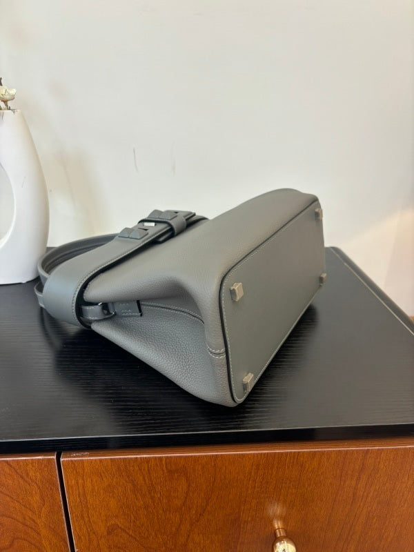 Bolsa Hermes Grey Toile Officier H Herbag 39