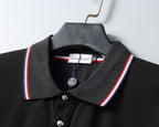 Polo Moncler Gola Preto Listrado