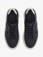 Tênis Ferragamo Sneakers Leather/Rubber Sole in Blue