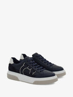 Tênis Ferragamo Sneakers Leather/Rubber Sole in Blue