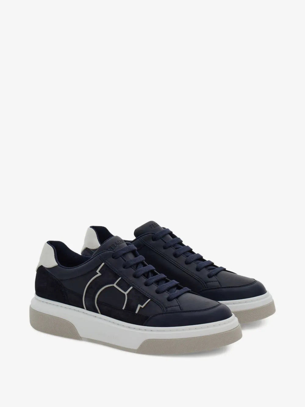 Tênis Ferragamo Sneakers Leather/Rubber Sole in Blue