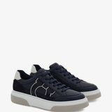 Tênis Ferragamo Sneakers Leather/Rubber Sole in Blue