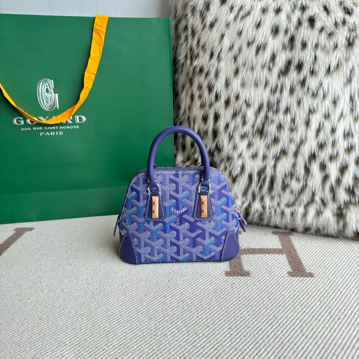Goyard Goyardine Canvas Vendome Nano Bag Blueberry Purple