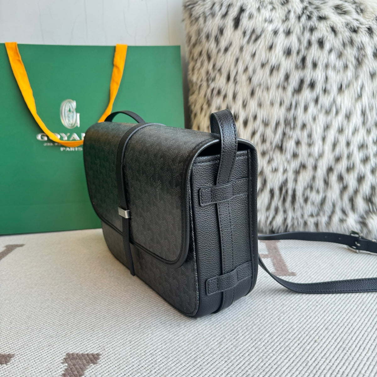 Goyard Belvedere Mm Bag Grey