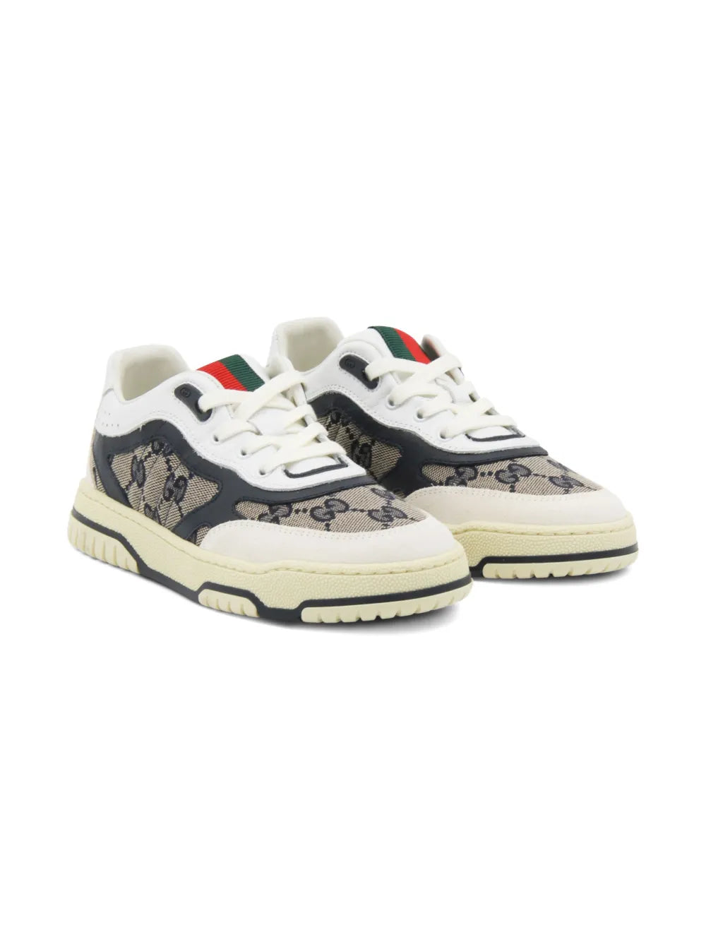Tênis Gucci Re-Web sneaker in beige and blue GG