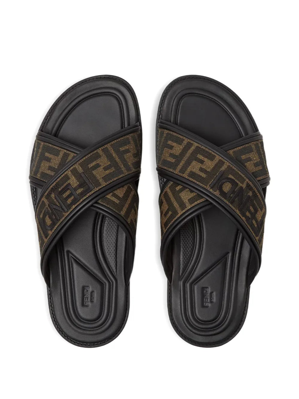 Chinelo  Fendi Brown Logo