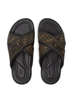 Chinelo  Fendi Brown Logo