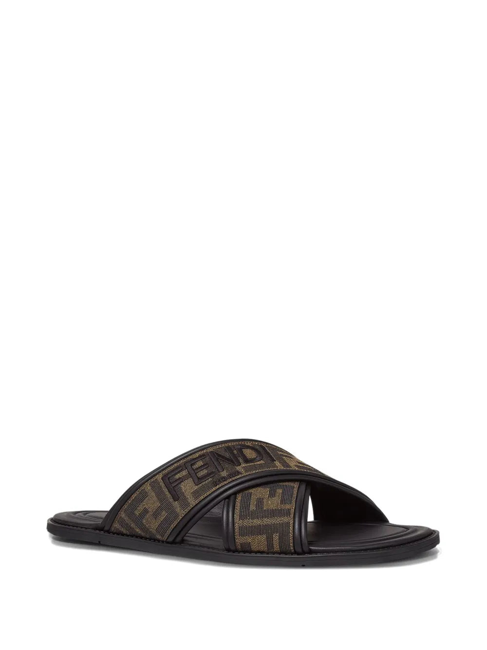 Chinelo  Fendi Brown Logo