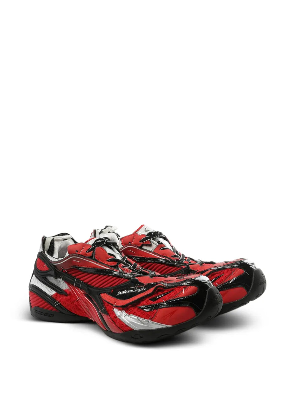 Balenciaga Soleless Sneakers Red Black Silver