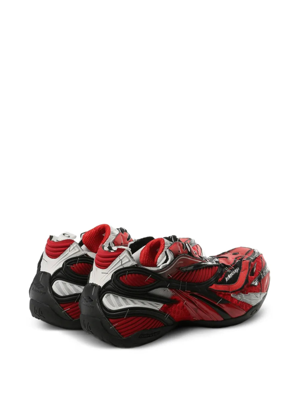 Balenciaga Soleless Sneakers Red Black Silver