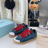Lanvin Leather Curb Blue Grey