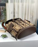 Backpack with Jumbo GG Camel/Ebony