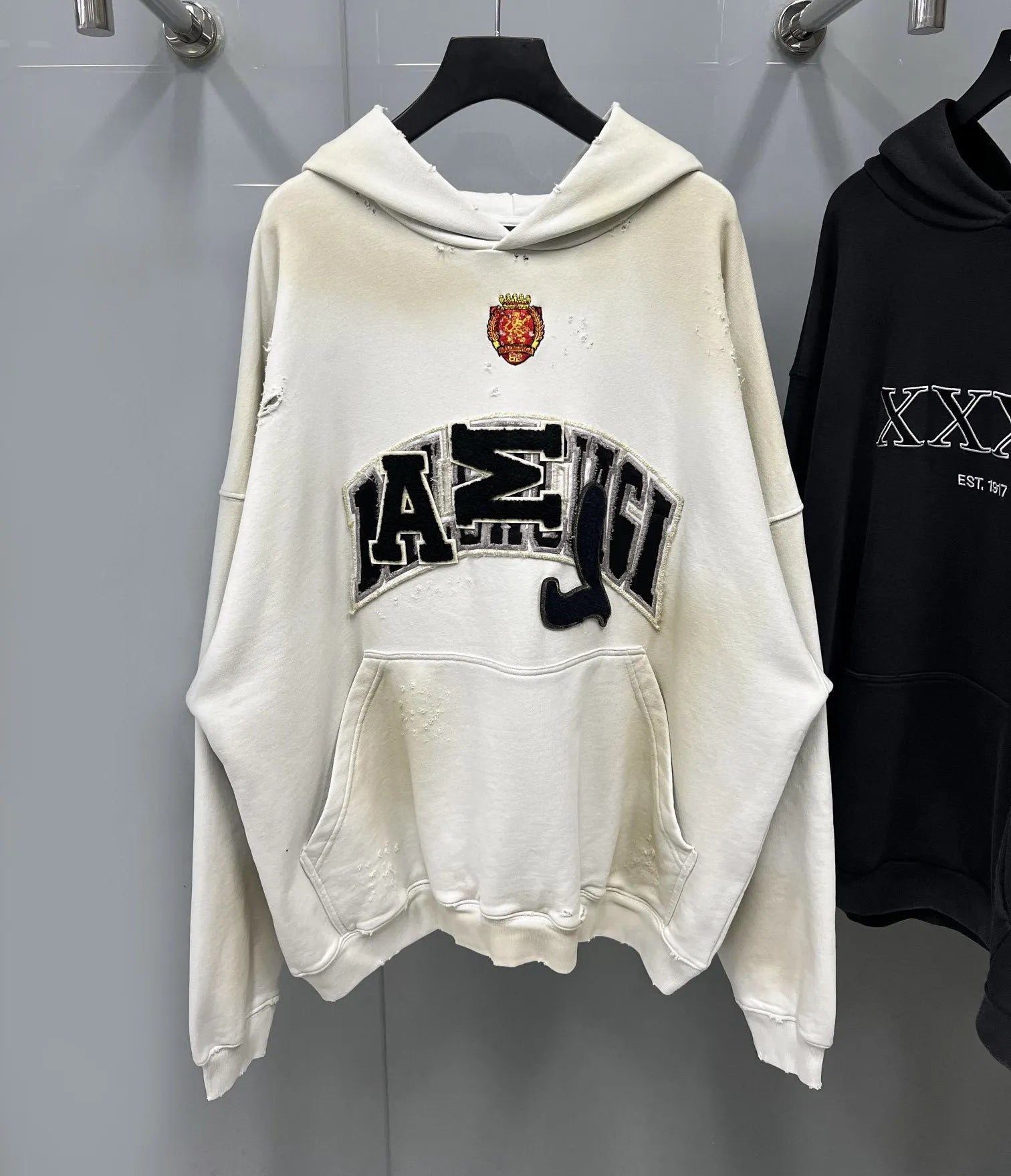 Jaqueta Balenciaga Hoodie White Grey