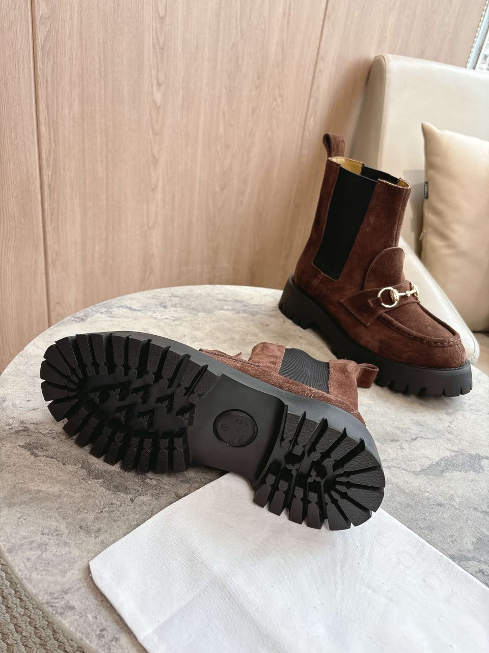 Bota Gucci Horsebit com plataforma