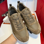 Tênis Casual Hermès Brown Camurça