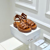 CELINE CLEA TRIOMPHE GLADIATOR ANDALIA IN CALF LEATHER - VEGETABLE TANNING